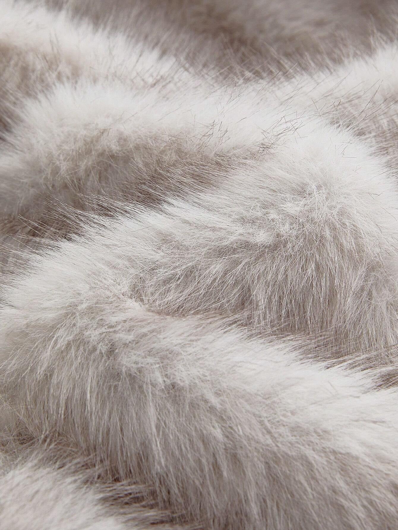 Firerie Autumn/Winter New Warm Elegant Party Date Meeting Sexy Lapel Long Fluffy Coat, High-End Designbusiness , Casual, Casual, Faux Fur, Plush, Long Sleeve